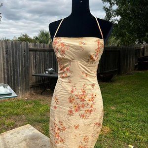 Aqua blues floral dress